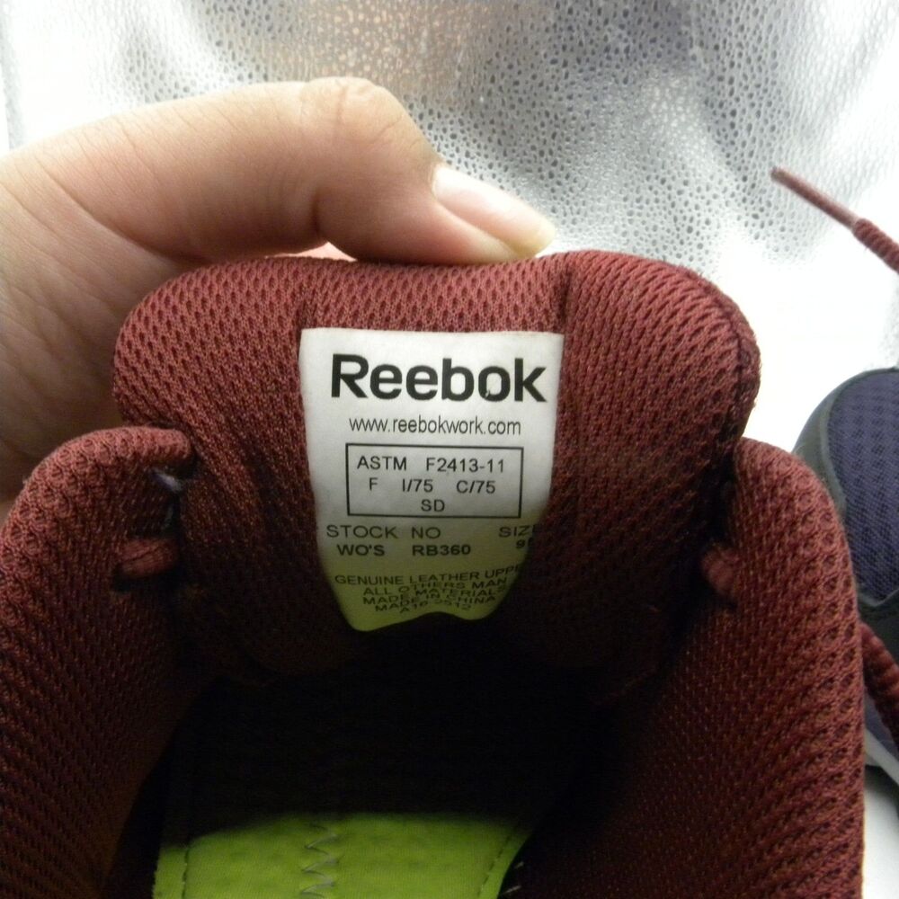 Reebok Work Sublite Cushion Women's Size 9 US Alloy Toe Safety Shoes Purple RB36 - Picture 4 of 11